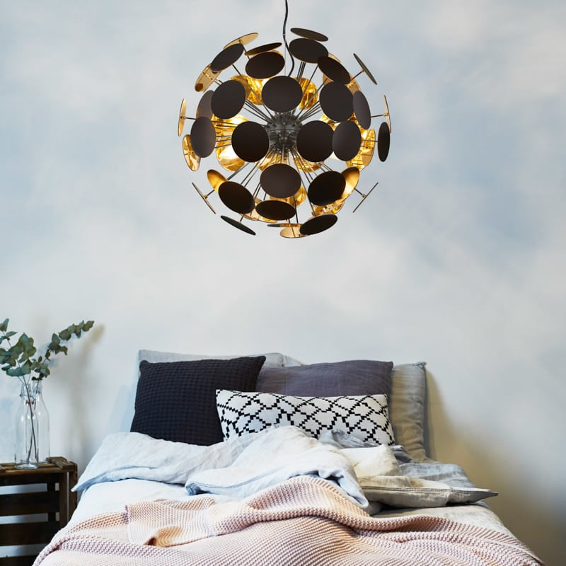 Trio Discalgo Black Mat Metal Pendant Lamp 309900632