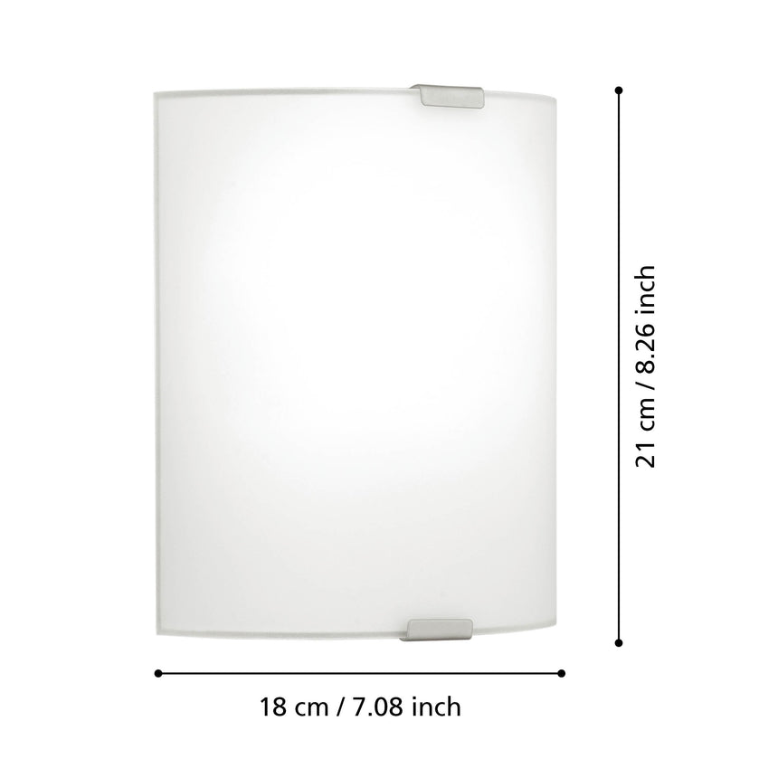 EGLO Grafik 84028 blanco y plata, medidas del modelo