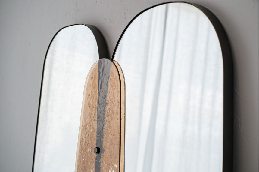 Espejo de suelo o pared con vidrio ambar 180x118