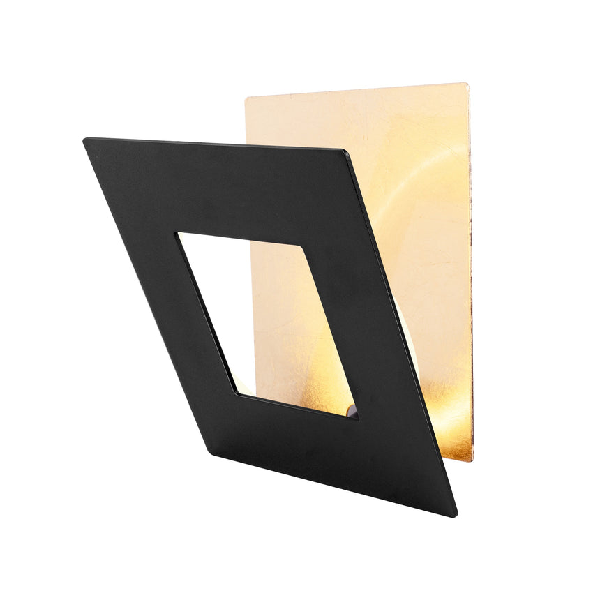 Mantra Dalia Aplique de pared LED 3000K aluminio negro y dorado 8145