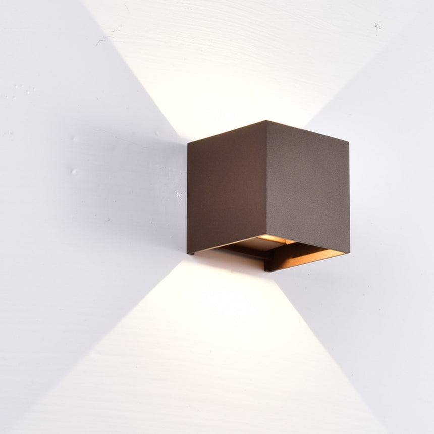 Mantra Davos Aplique exterior LED IP54 10×10cm marrón — ref. 7650 (2)