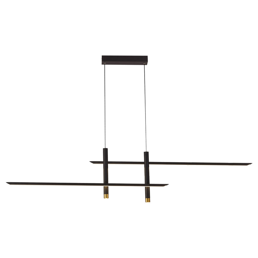 Mantra Esparta Lámpara de techo colgante LED 50W 3000K negro y dorado 7983