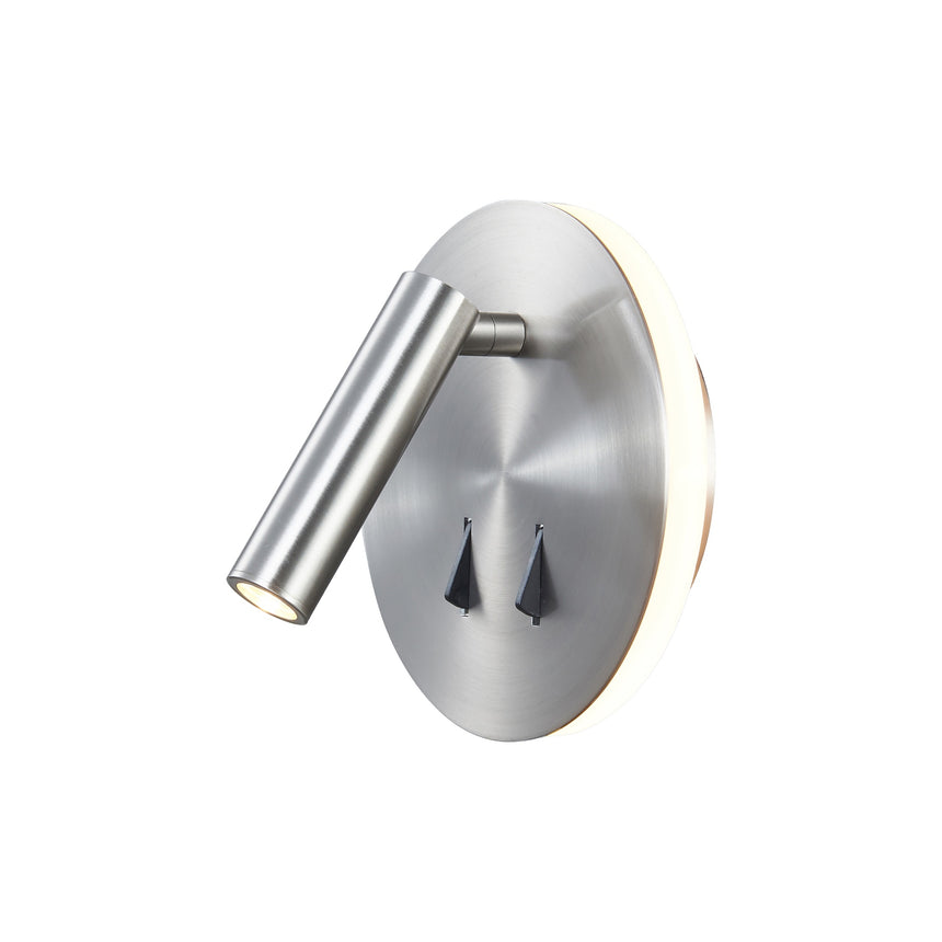 Mantra Cayman Aplique de pared lectura LED 3000K níquel satinado 6081