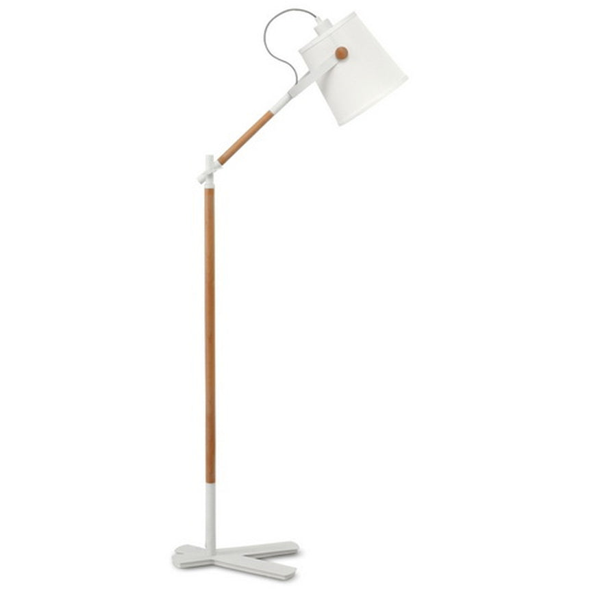 Mantra Nordica Lámpara de pie blanco/ madera 4920