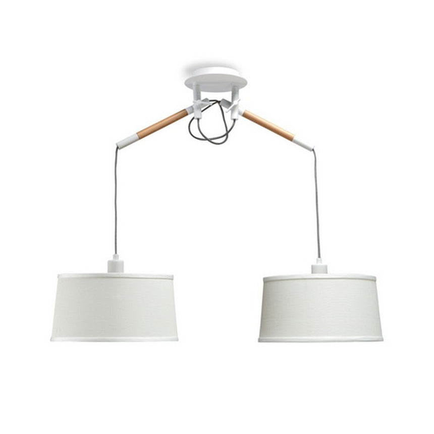 Mantra Nordica Lámpara de techo colgante blanco/ madera 4930