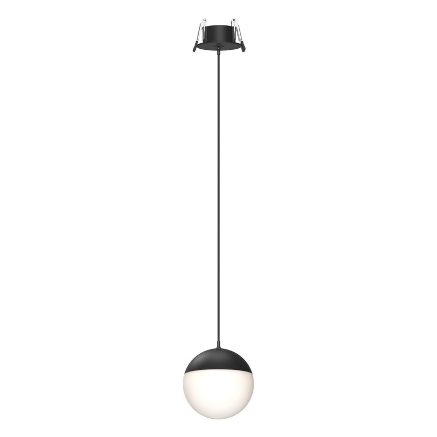 Lámpara de techo Mantra Kilda grande LED aluminio negro 3000 IP20 Ø9,5cm