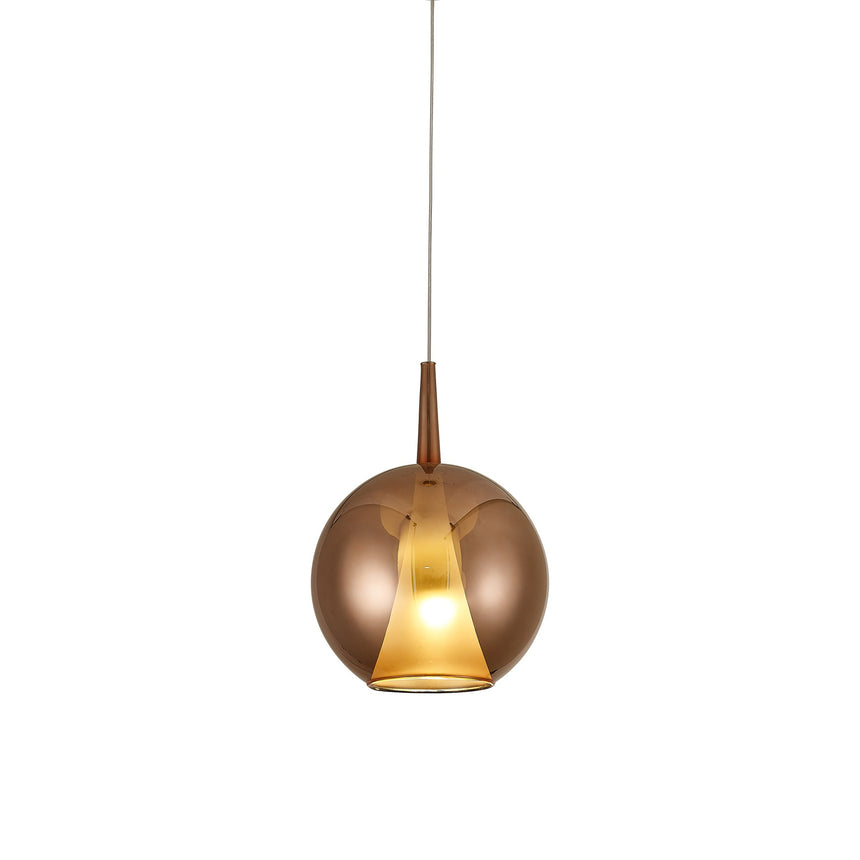 Mantra Elsa Lámpara de techo colgante de bola de cristal 2.5M-E27 cobre 8241