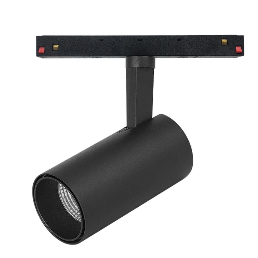 Empotrable Mantra Magneto LED aluminio negro 3000 regulable IP20 Ø6,5cm