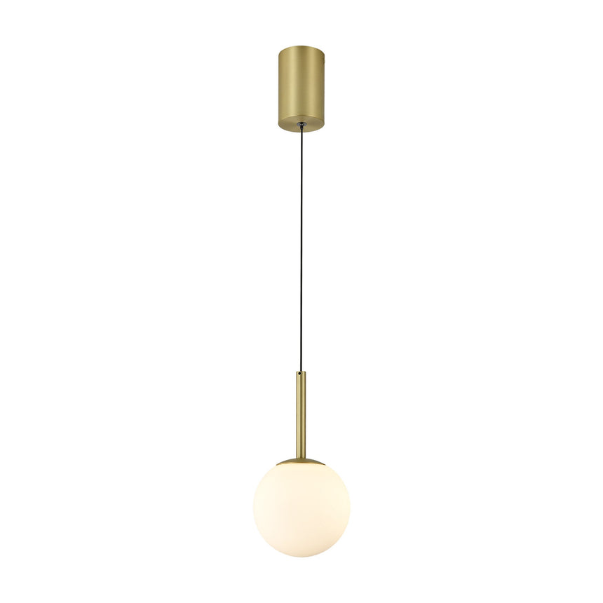 Lámpara de techo Mantra Puebla LED aluminio dorado 3000 IP20 Ø12,5cm