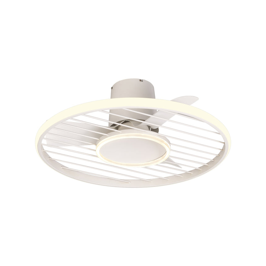 Ventilador de techo Mantra Soho LED acero blanco 2700-5000 regulable IP20 Ø66cm