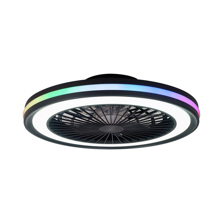 Mantra Gamer Ventilador de techo con luz plafón LED 60W negro 7862