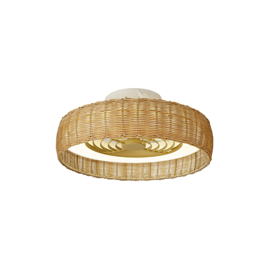 Mantra Kilimanjaro Mini ventilador de techo con luz plafón LED 55W ratan 8226