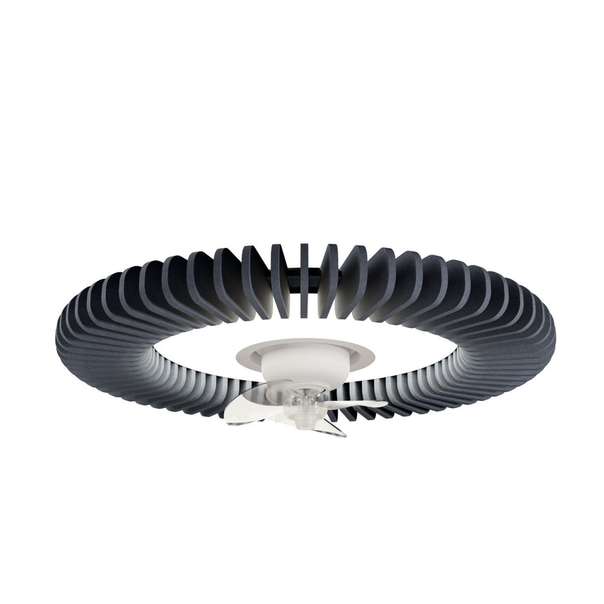 Ventilador de techo con luz Sulion Fono 80cm LED blanco con pantalla gris motor DC CCT 2249131 — vista 2