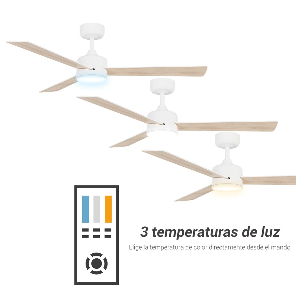 Sulion BALOO white ceiling fan reversible blades with light 2171456