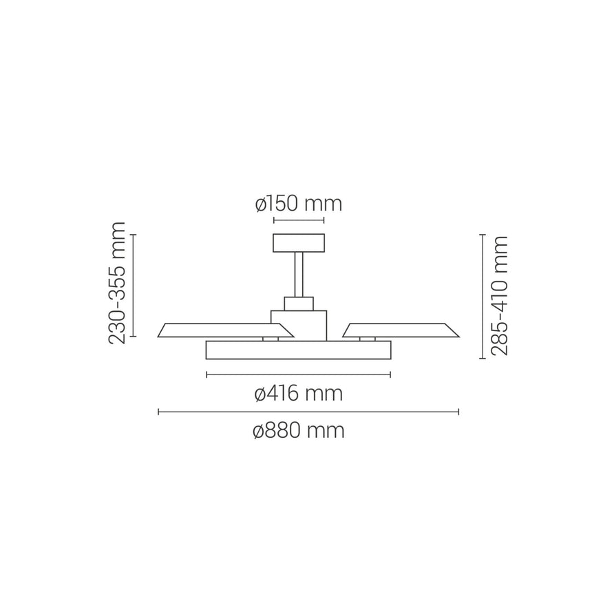 Sulion BOMBAY WIFI ceiling fan white retractable blades light 72150