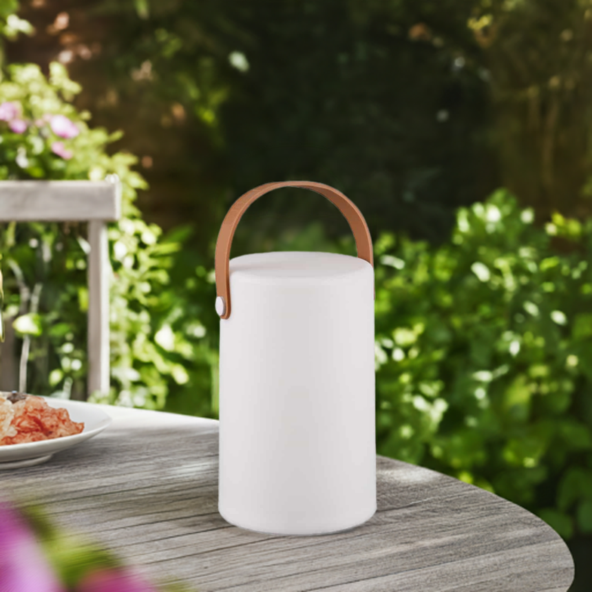 Trio Aruba Sobremesa de exterior LED de plástico blanco R57080101