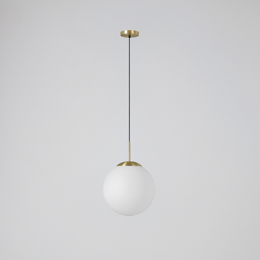 MDC Ronda 1-light pendant ceiling lamp with matte gold opal ball 577766101
