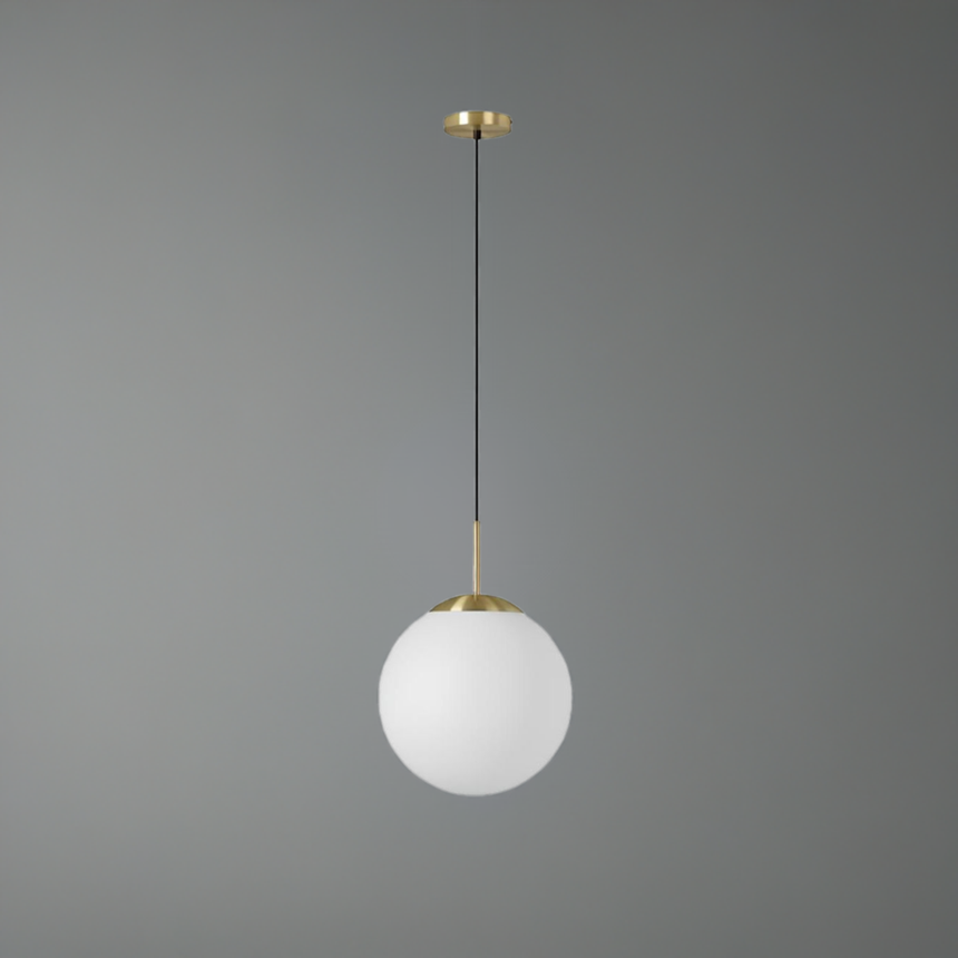 MDC Ronda 1-light pendant ceiling lamp with matte gold opal ball 577766101