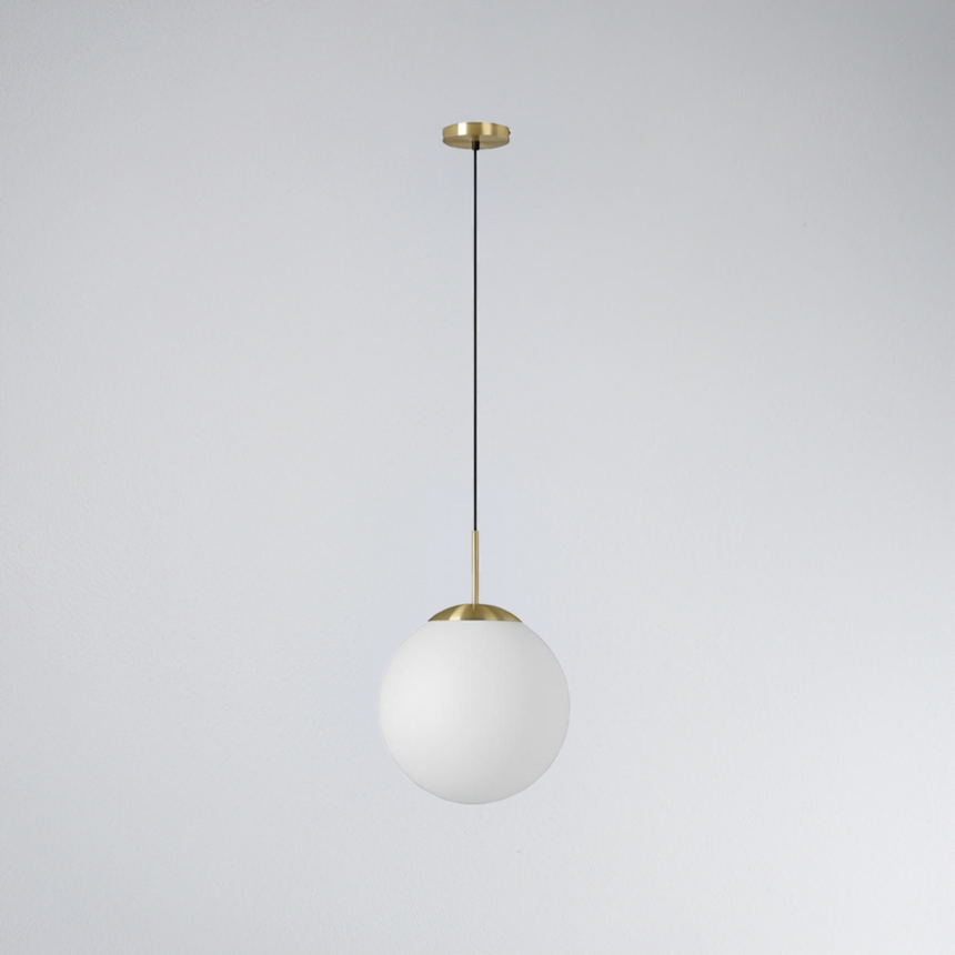 MDC Ronda 1-light pendant ceiling lamp with matte gold opal ball 577766101