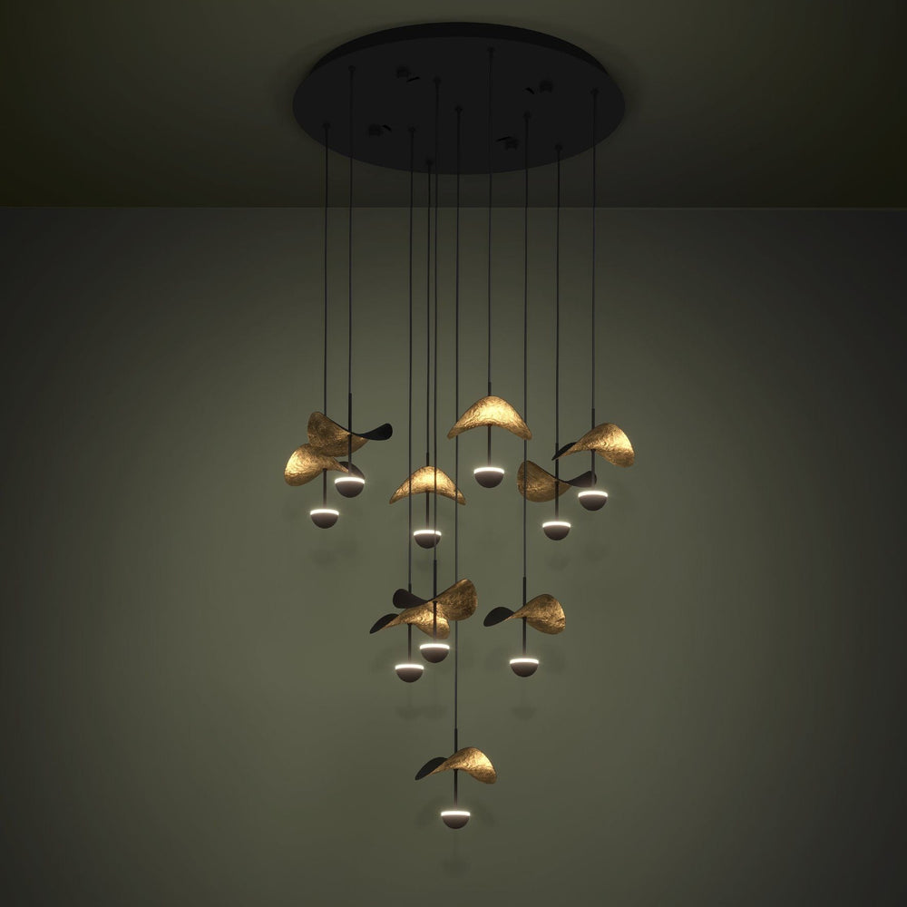 EGLO Dracera Lámpara de techo colgante LED regulable Ø58cm oro negro 390339