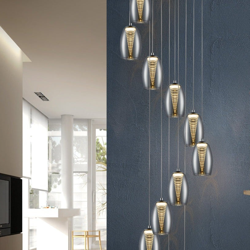 Schuller Nebula Lámpara de techo colgante 12 luces cromo, espejado y transparente 584541