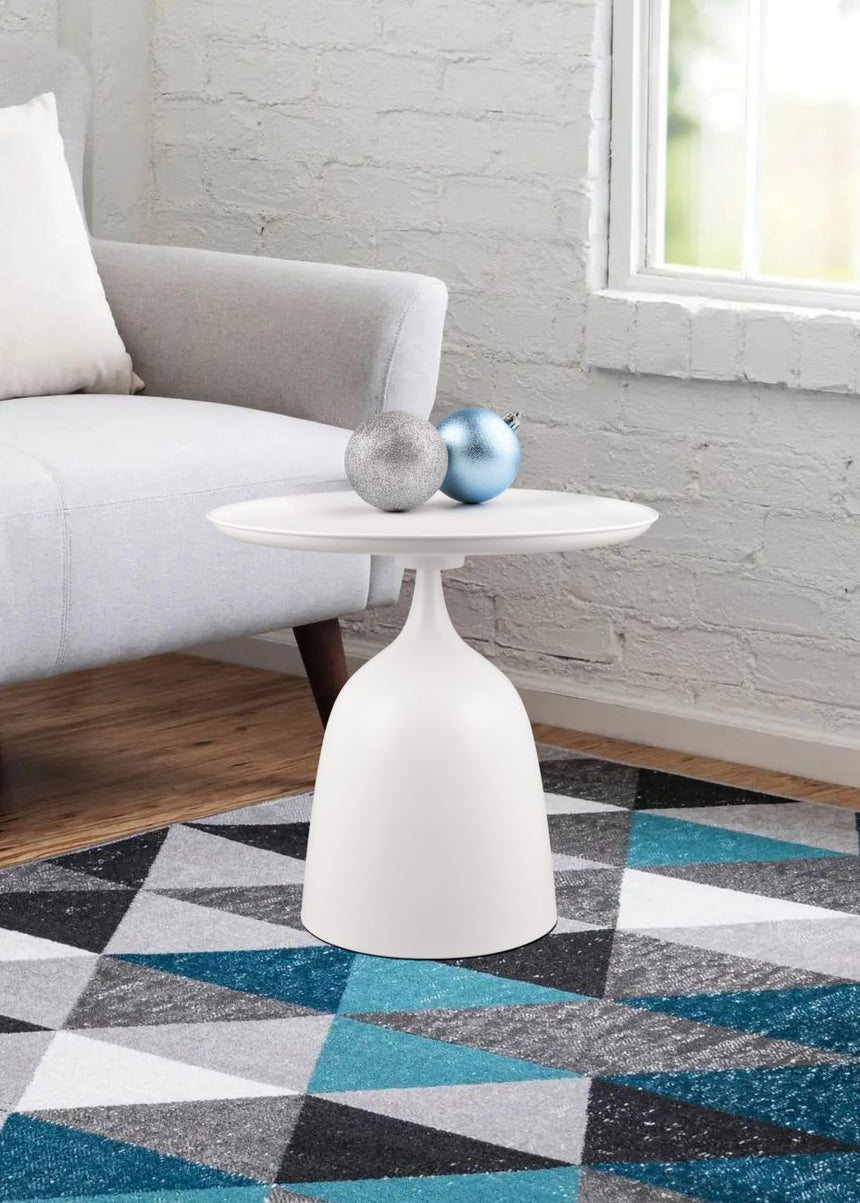 Mesa auxiliar Ramona en metal blanco 48x46cm 2340101