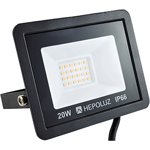 Proyector LED exterior 20W Hepoluz Fox luz neutra 4000K IP66 49561