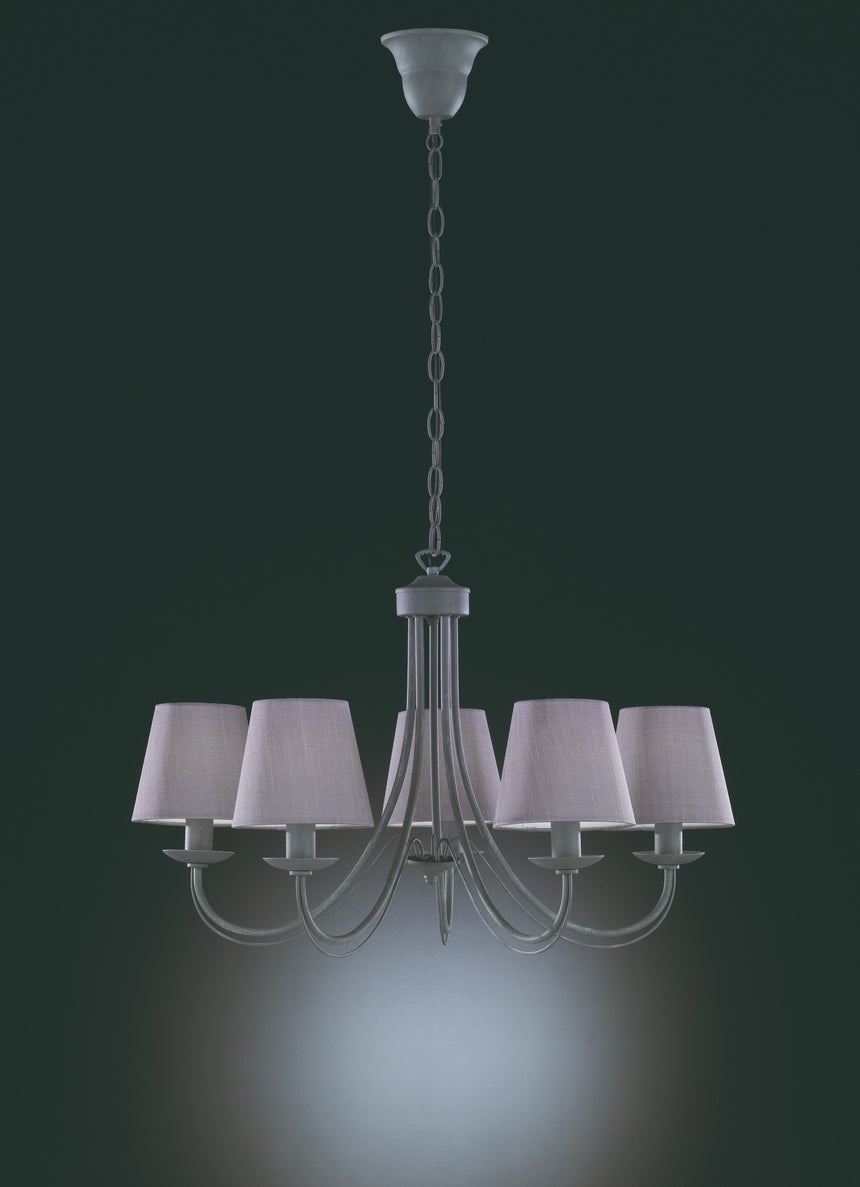 Lámpara colgante Trio Cortez de 5 luces en gris 110600578