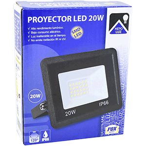 Proyector LED exterior 20W Hepoluz Fox luz neutra 4000K IP66 49561 - imagen 3