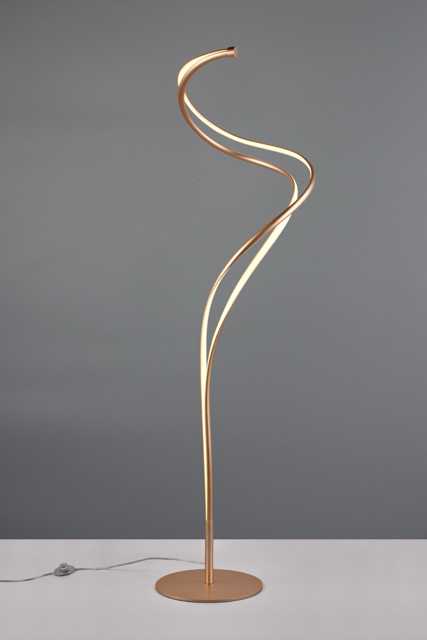 Lámpara de pie Trio Nala LED dorado regulable 160cm 444310179