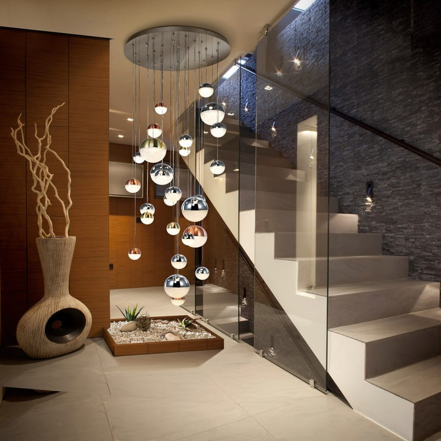 Schuller Sphere Lámpara de techo colgante grande 300cm Ø80 27 luces LED CCT 793960K