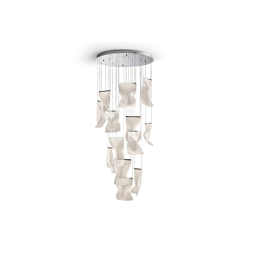 Lámpara de techo colgante Schuller Velos grande 13 luces cromo y micro 3000K regulable 609647ND - imagen 5