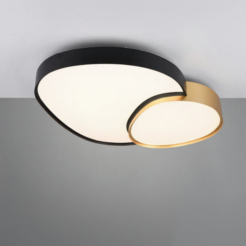 Plafón/Aplique LED Rise 45W negro y oro regulable con mando Trio 647519280