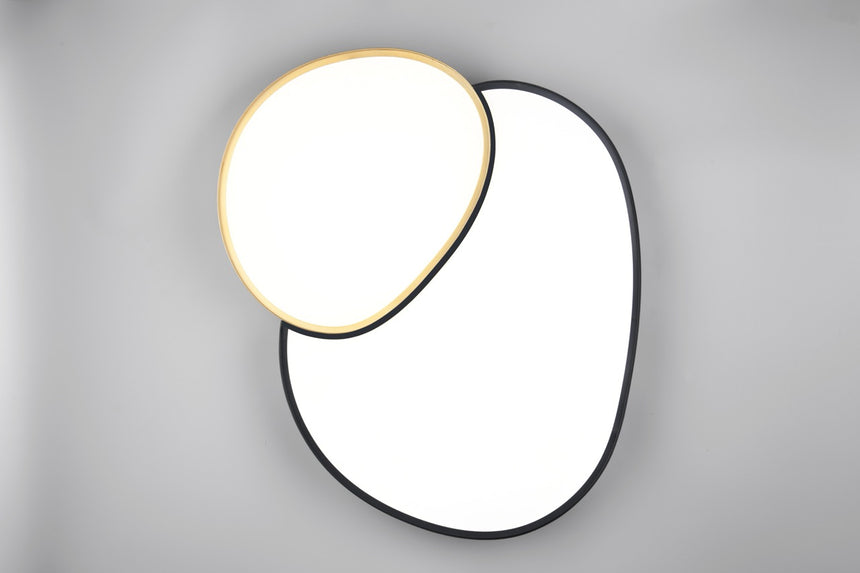 Plafón/Aplique LED Rise 45W negro y oro regulable con mando Trio 647519280