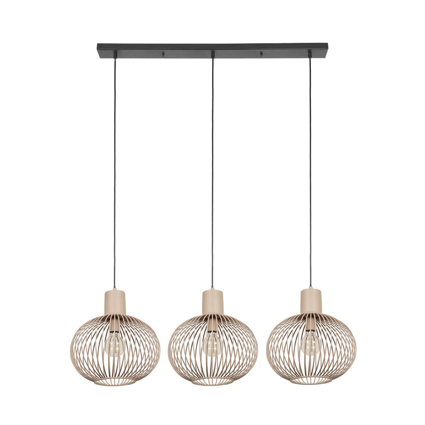 Lámpara colgante Gila 3 luces metal color arena Trio 365700366