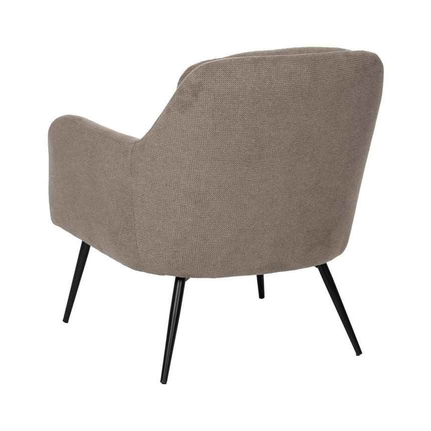 Sillón taupe tejido estructura metal 69x72x79cm 612550