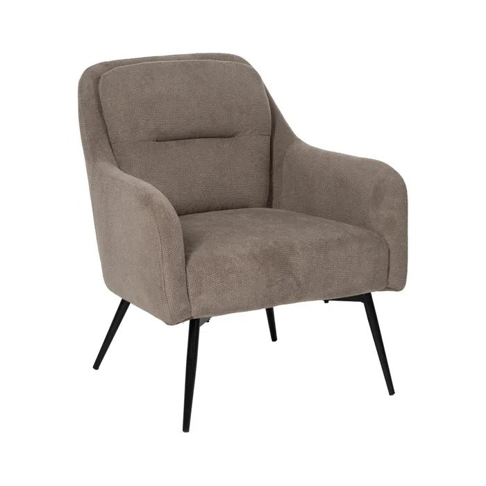 Sillón taupe tejido estructura metal 69x72x79cm 612550