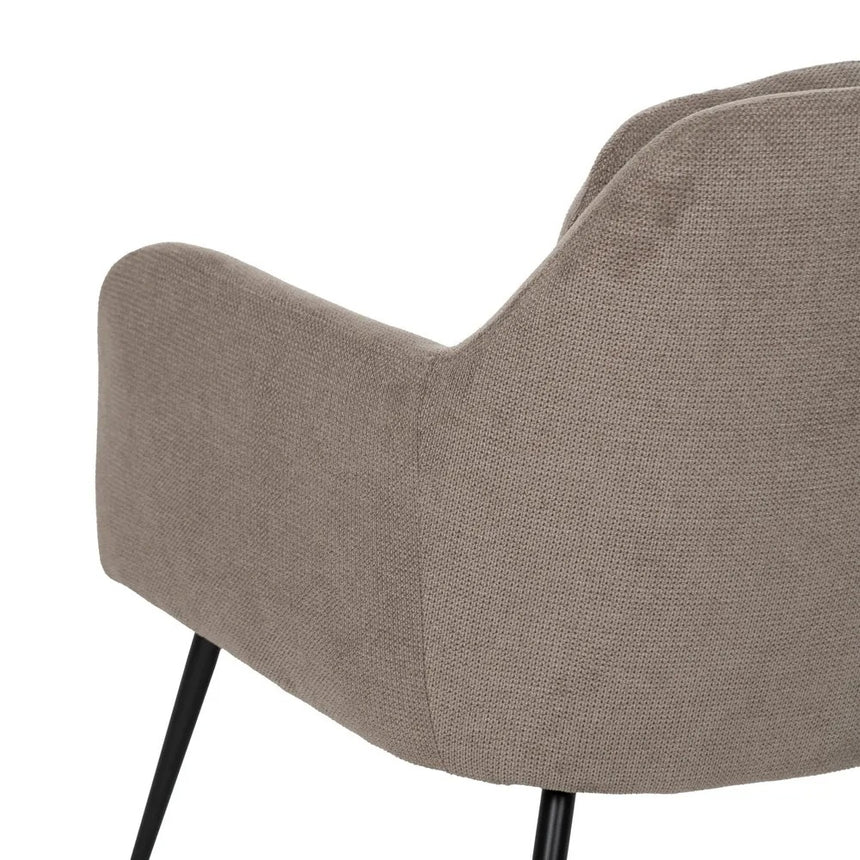 Sillón taupe tejido estructura metal 69x72x79cm 612550
