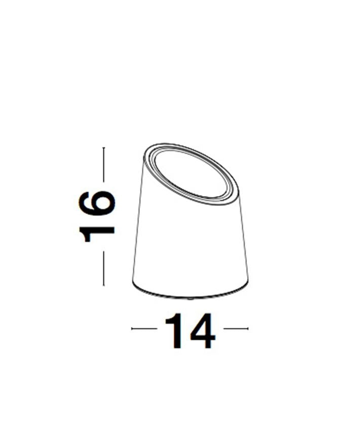 Baliza de jardín Nova Luce Fox gris LED GU10 IP65 9470581