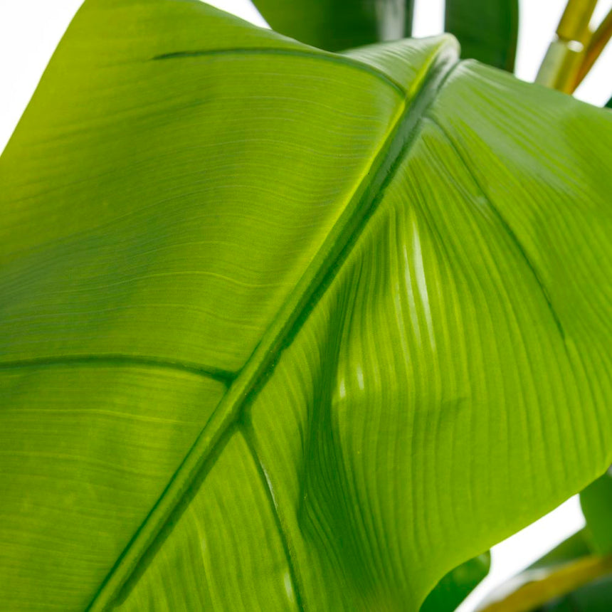 Detalle de la hoja del platanero artificial IXIA 107413