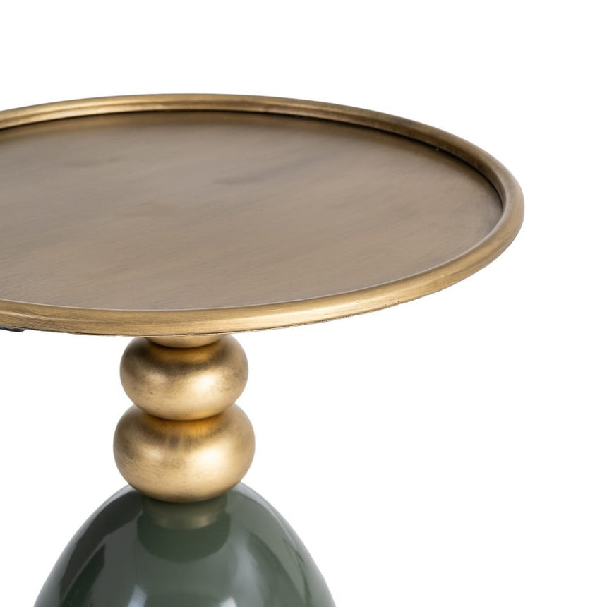 Detalle del tablero dorado y del pie de la mesita IXIA 616772