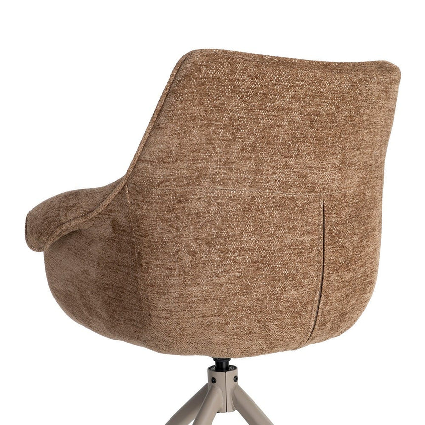 Silla giratoria IXIA 617029 marrón, vista trasera del respaldo