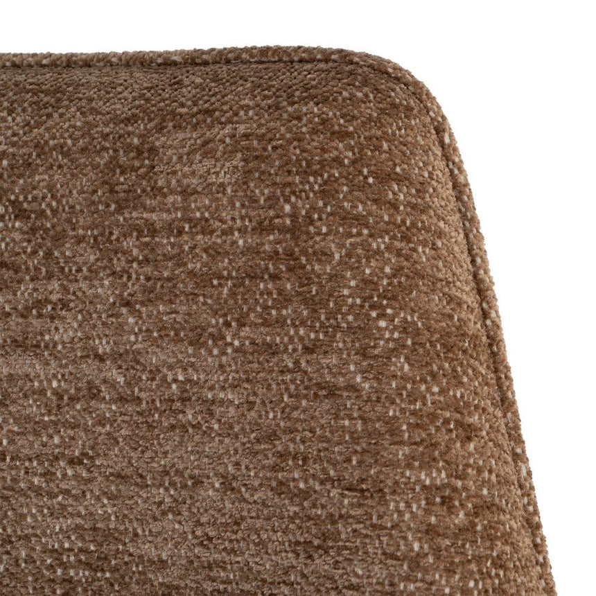 Silla giratoria IXIA 617029 marrón, detalle del tejido del respaldo