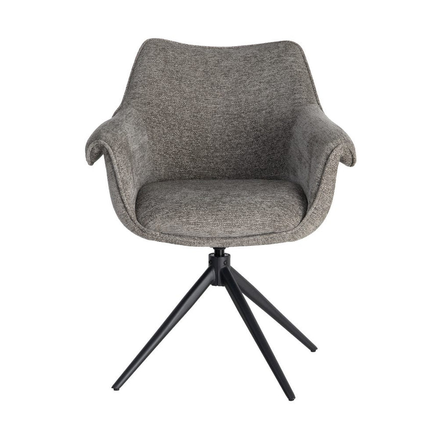 Silla giratoria IXIA 617031 antracita, vista frontal completa