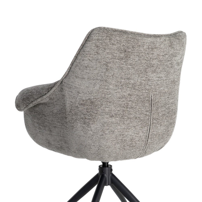 Silla giratoria IXIA 617031 antracita, vista trasera del respaldo