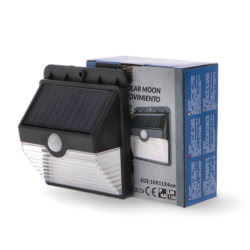 LEDME MOON Aplique LED de pared exterior solar y con sensor de movimiento 4500K 6433