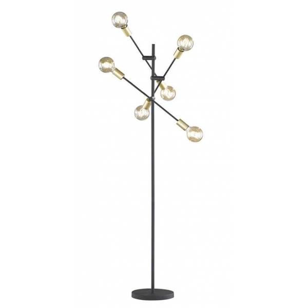 Trio Cross Black Mat Metal Floor Lamp 406700632