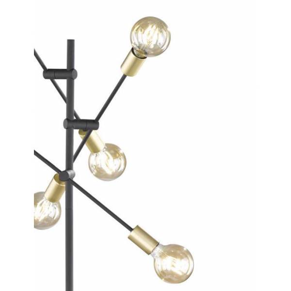 Trio Cross Black Mat Metal Floor Lamp 406700632