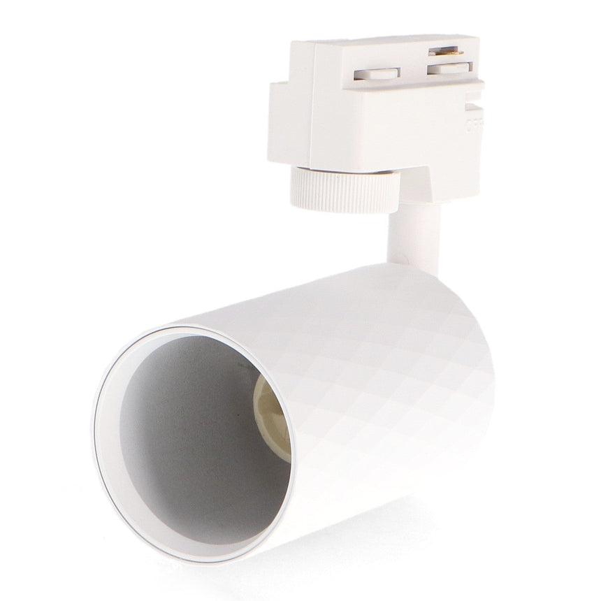 Foco de carril LEDME LM3191 Diamond blanco con cabezal orientable, vista completa