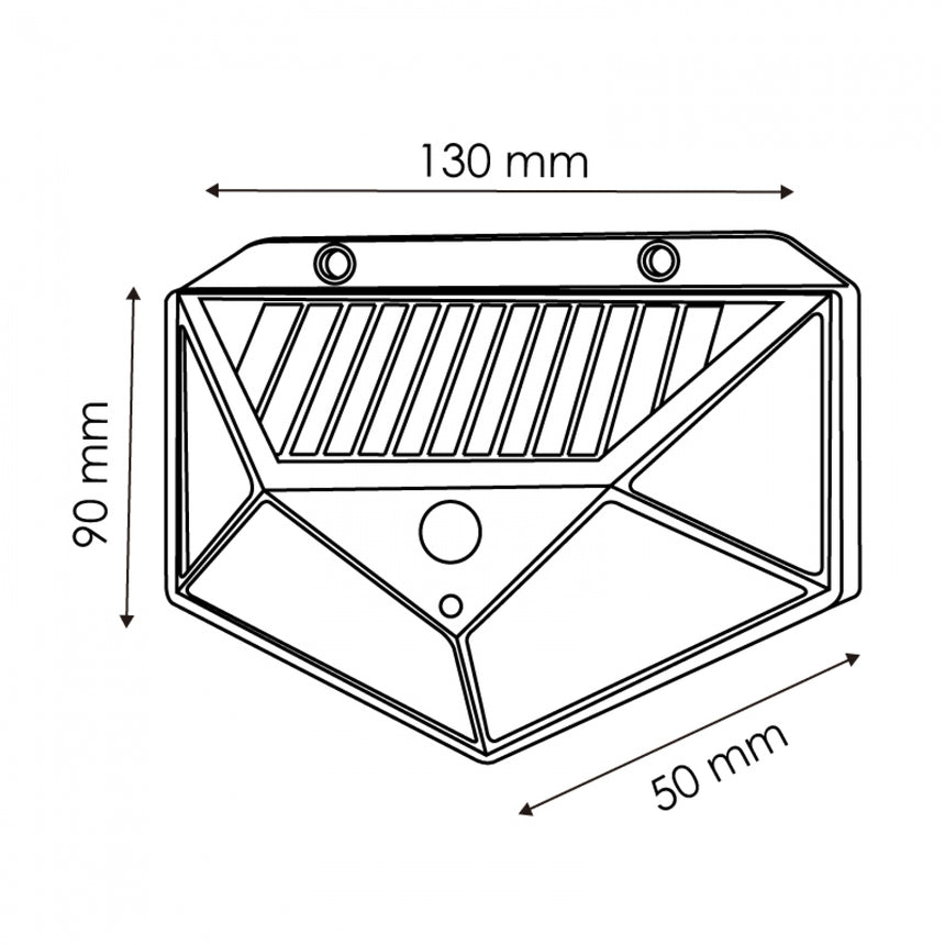 LEDME MUSTANG Aplique LED de pared exterior solar y con sensor de movimiento 4500K 6437